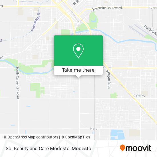 Mapa de Sol Beauty and Care Modesto