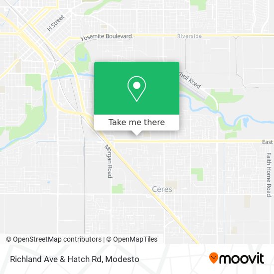 Richland Ave & Hatch Rd map
