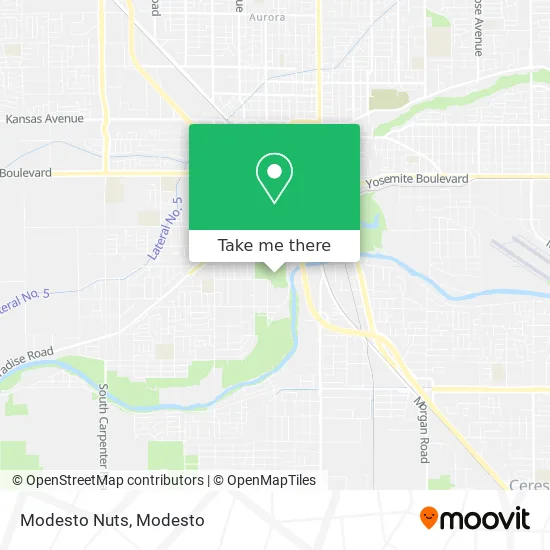Modesto Nuts map
