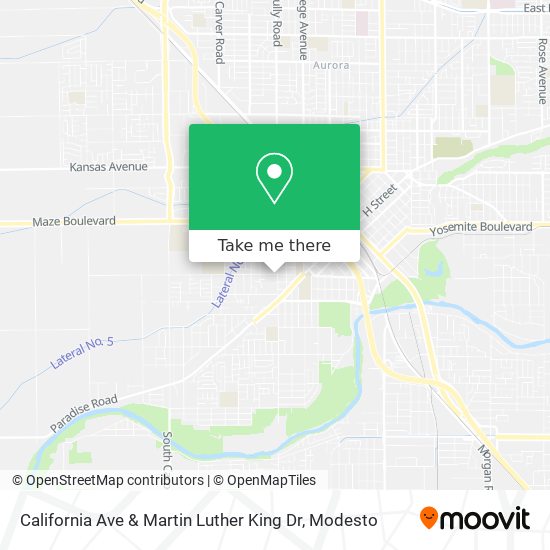 Mapa de California Ave & Martin Luther King Dr