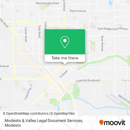 Mapa de Modesto & Valley Legal Document Services