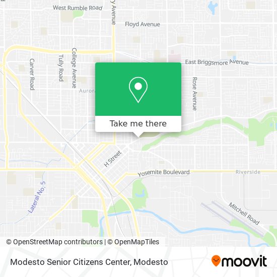 Mapa de Modesto Senior Citizens Center