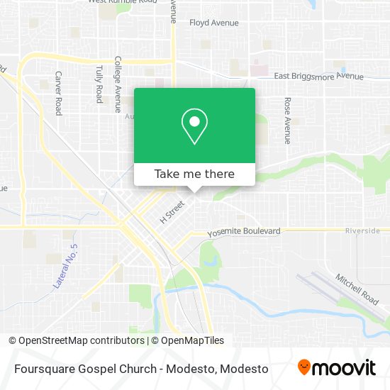 Mapa de Foursquare Gospel Church - Modesto