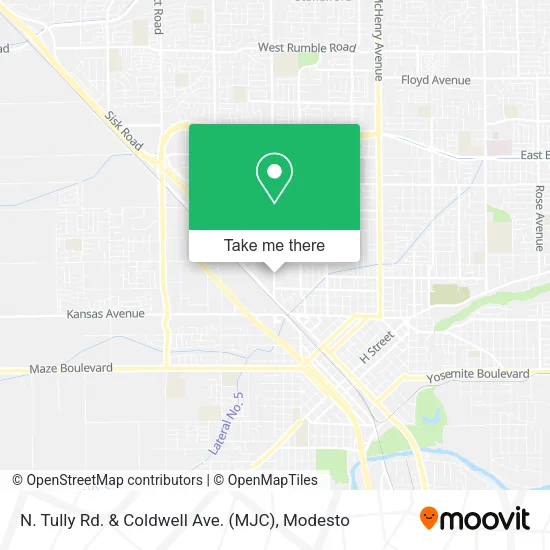 Mapa de N. Tully Rd. & Coldwell Ave. (MJC)