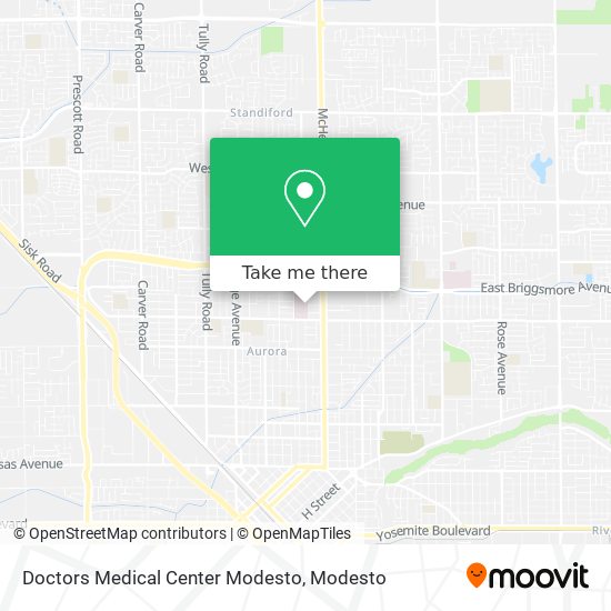 Mapa de Doctors Medical Center Modesto