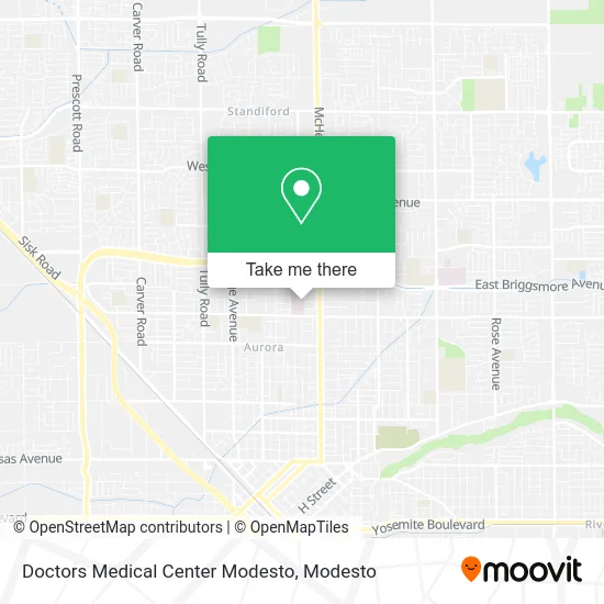 Doctors Medical Center Modesto map