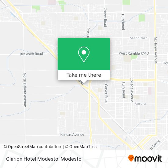 Clarion Hotel Modesto map