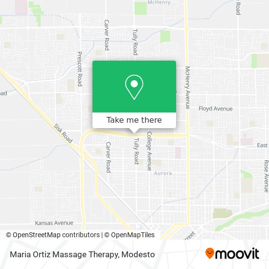 Maria Ortiz Massage Therapy map