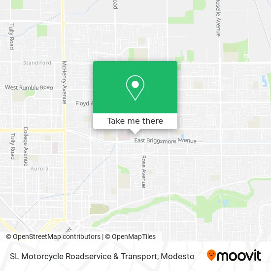 SL Motorcycle Roadservice & Transport map