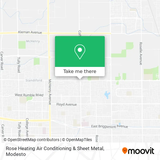 Rose Heating Air Conditioning & Sheet Metal map