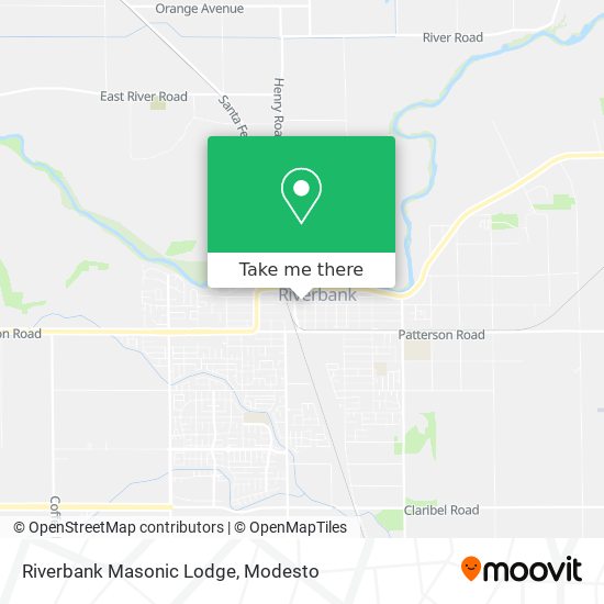 Riverbank Masonic Lodge map