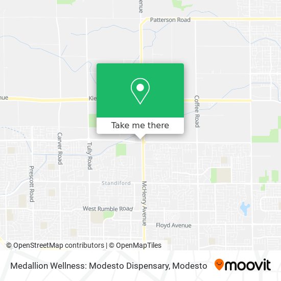 Medallion Wellness: Modesto Dispensary map