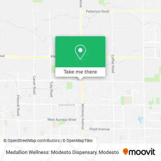 Mapa de Medallion Wellness: Modesto Dispensary
