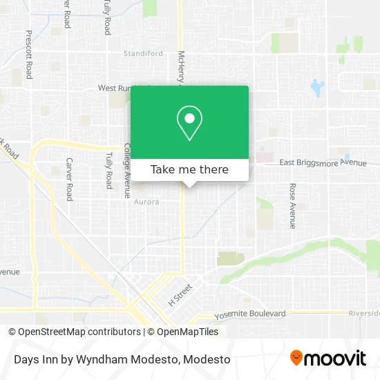 Days Inn by Wyndham Modesto map