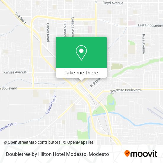 Doubletree by Hilton Hotel Modesto map