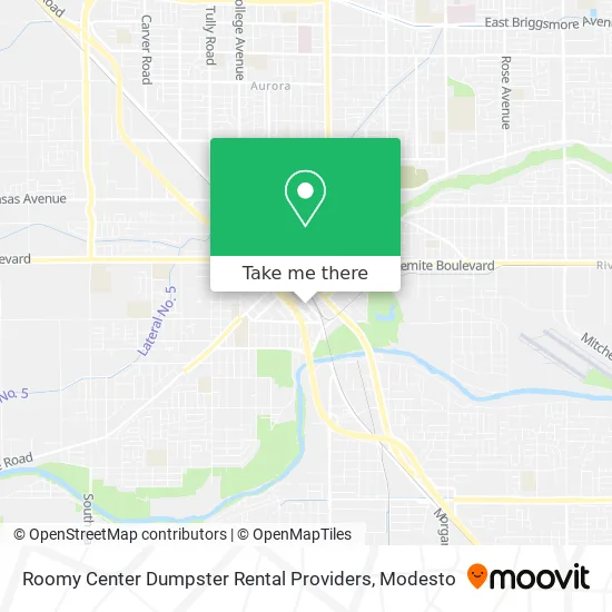 Mapa de Roomy Center Dumpster Rental Providers