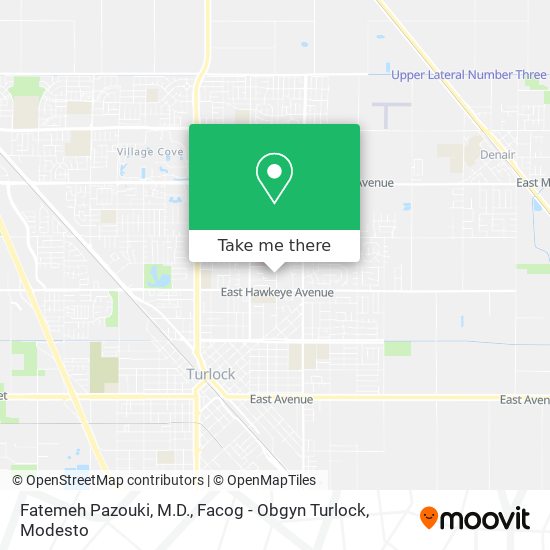 Mapa de Fatemeh Pazouki, M.D., Facog - Obgyn Turlock
