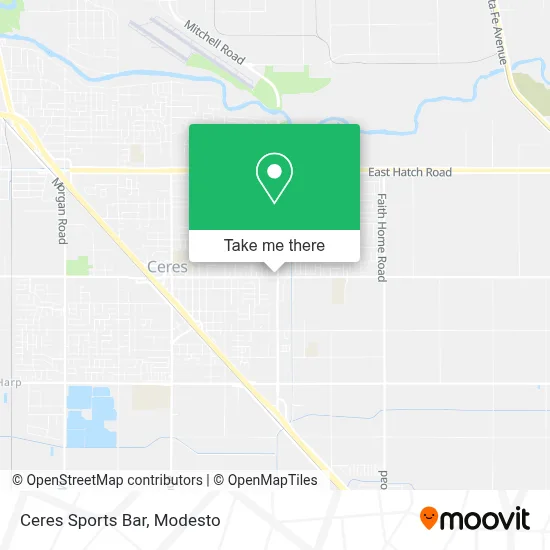Ceres Sports Bar map