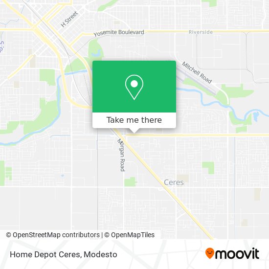 Home Depot Ceres map