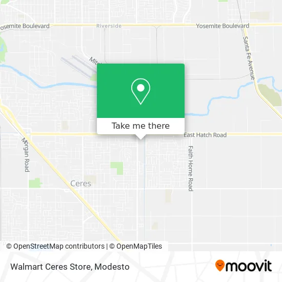 Walmart Ceres Store map