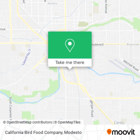 California Bird Food Company map