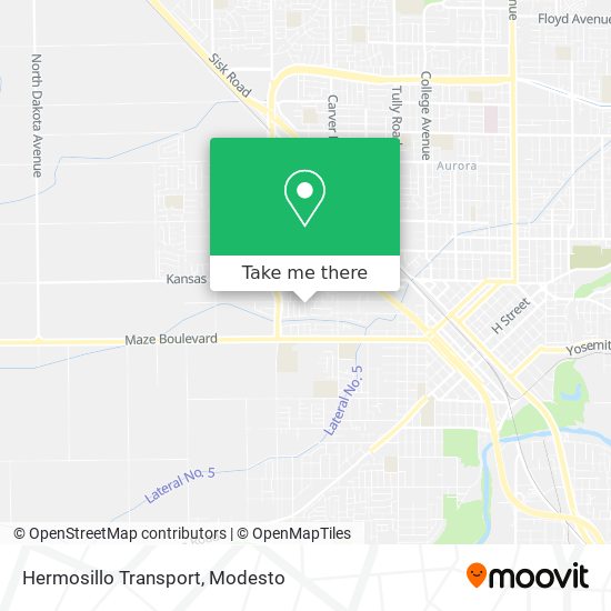Mapa de Hermosillo Transport