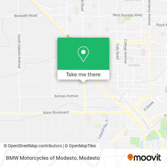 BMW Motorcycles of Modesto map