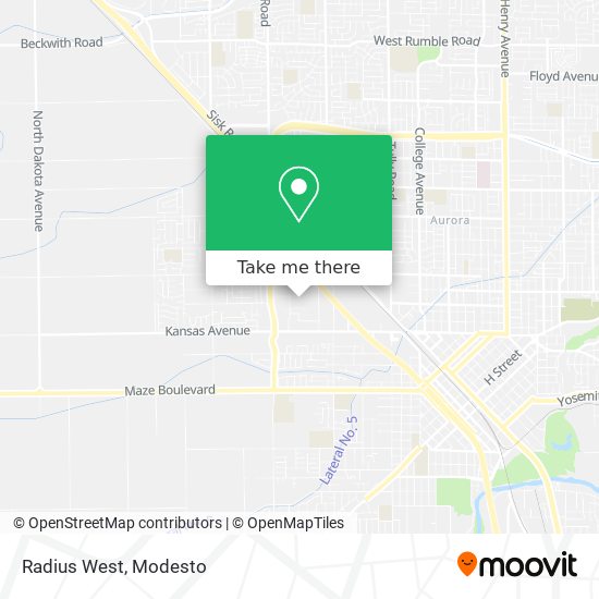 Mapa de Radius West