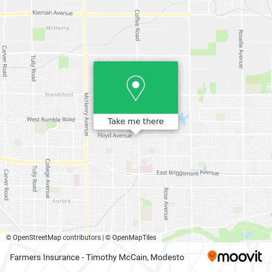 Farmers Insurance - Timothy McCain map