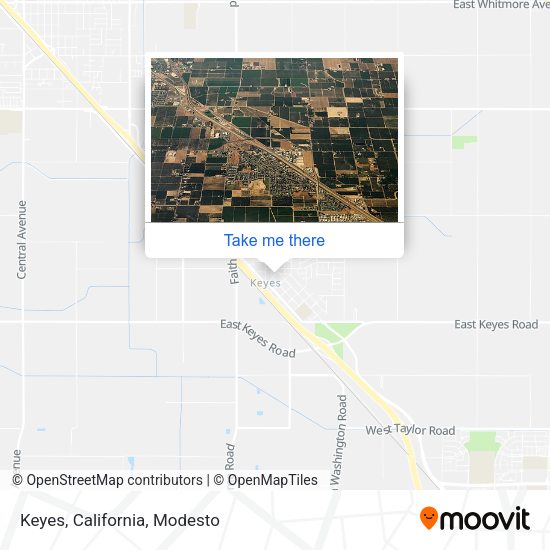 Keyes, California map