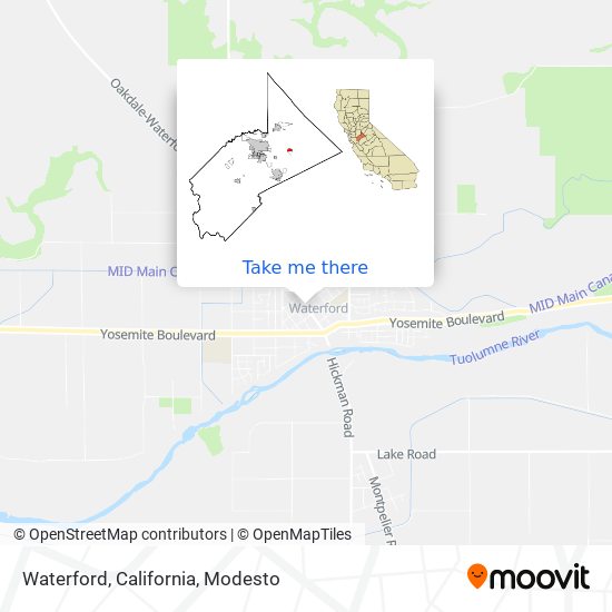 Mapa de Waterford, California