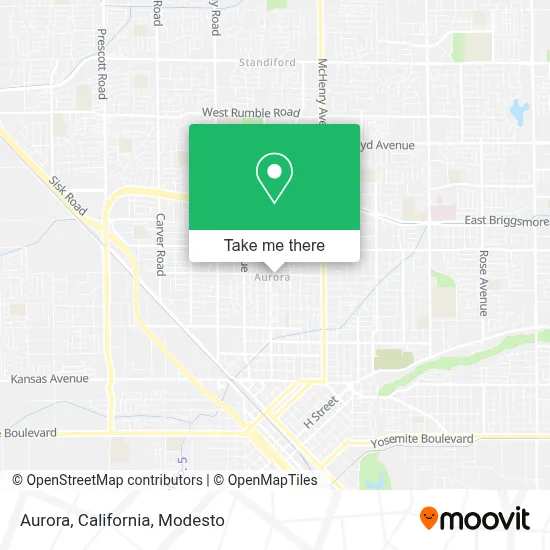 Aurora, California map