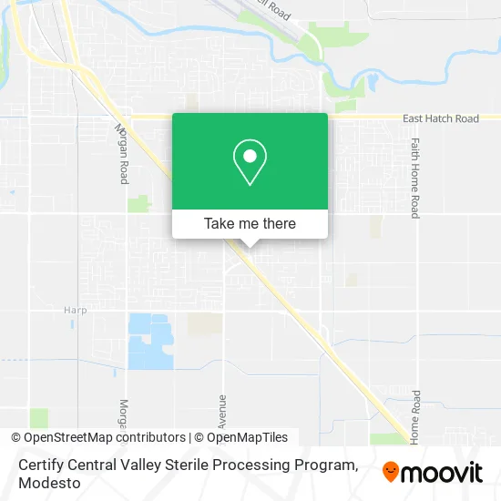 Mapa de Certify Central Valley Sterile Processing Program