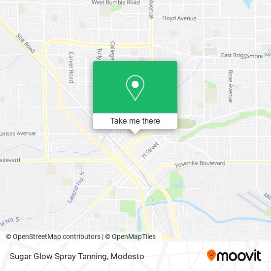 Mapa de Sugar Glow Spray Tanning