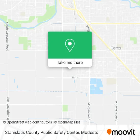 Mapa de Stanislaus County Public Safety Center