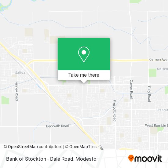 Bank of Stockton - Dale Road map