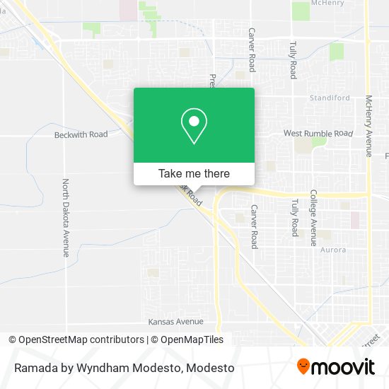 Ramada by Wyndham Modesto map