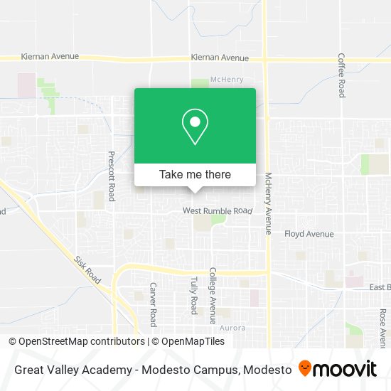 Great Valley Academy - Modesto Campus map
