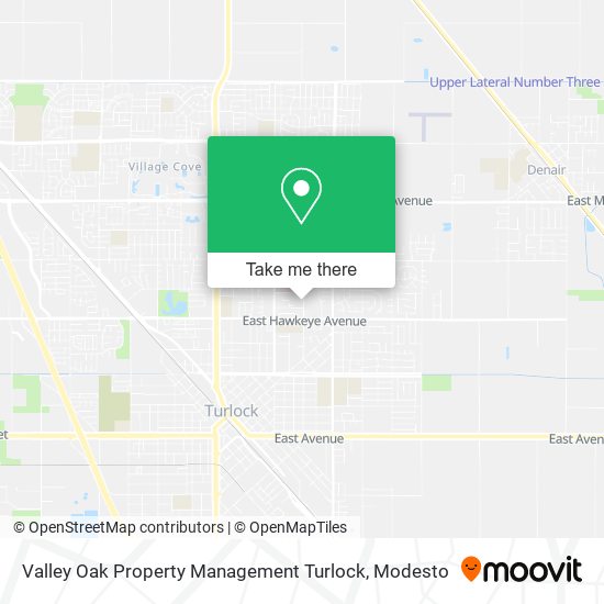 Valley Oak Property Management Turlock map