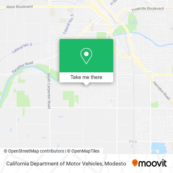 Mapa de California Department of Motor Vehicles