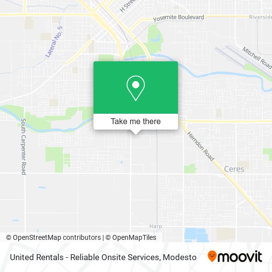 Mapa de United Rentals - Reliable Onsite Services