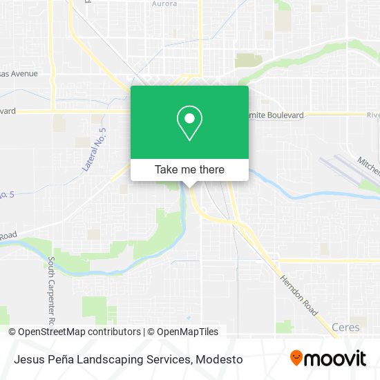 Jesus Peña Landscaping Services map