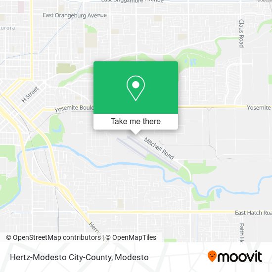 Hertz-Modesto City-County map