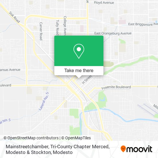 Mainstreetchamber, Tri-County Chapter Merced, Modesto & Stockton map