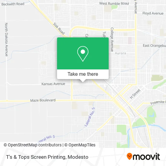 T's & Tops Screen Printing map