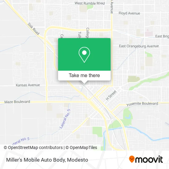 Miller's Mobile Auto Body map