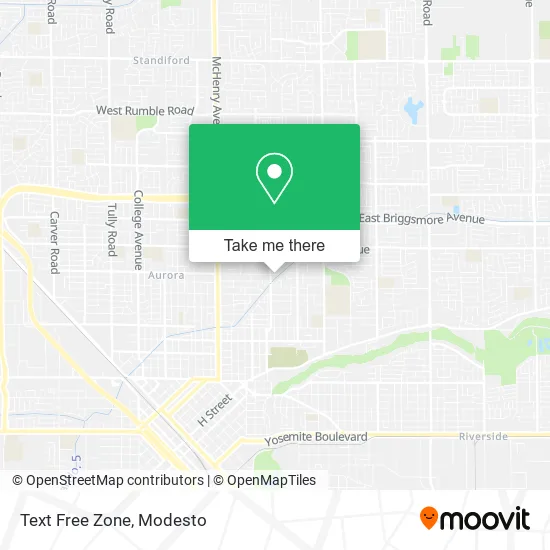 Text Free Zone map