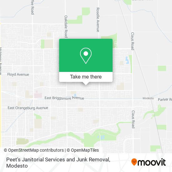 Peet's Janitorial Services and Junk Removal map