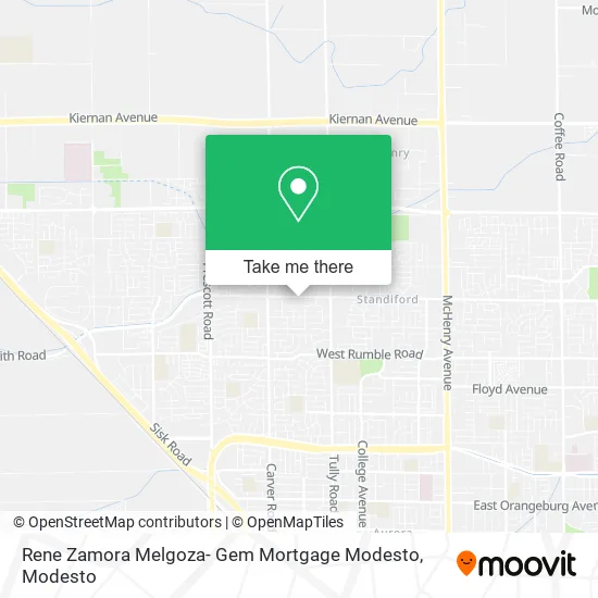 Rene Zamora Melgoza- Gem Mortgage Modesto map
