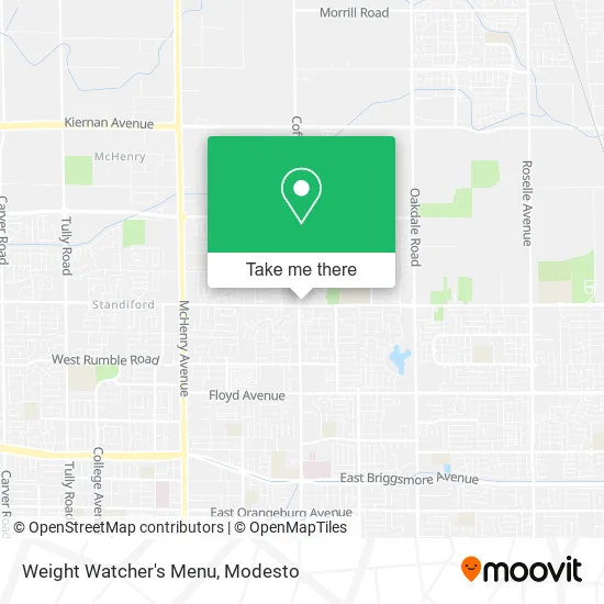 Weight Watcher's Menu map